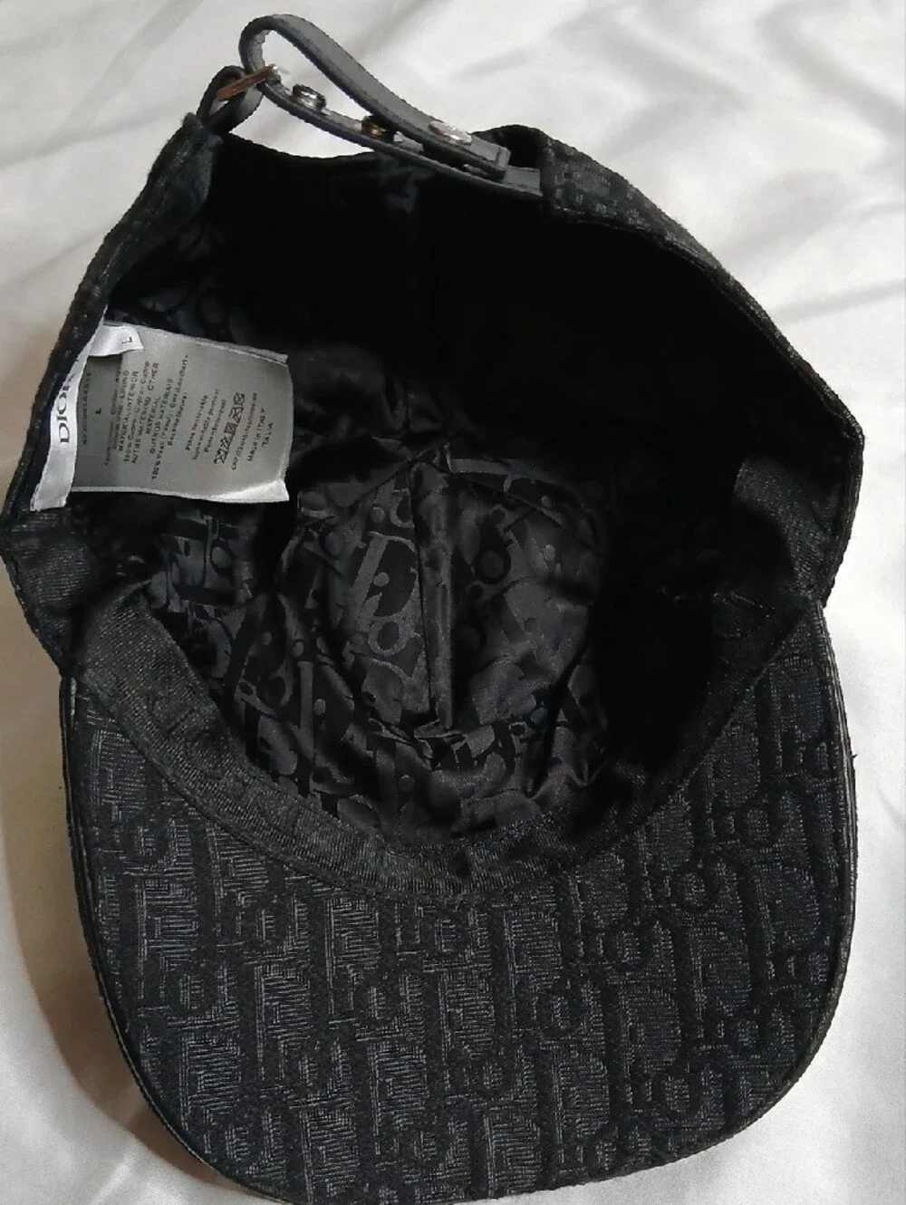 Dior Black Monogram Baseball Cap